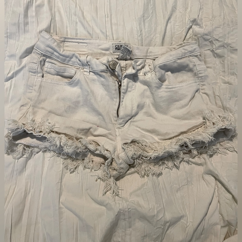 White Jean Shorts